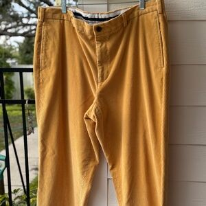 Brooks Brothers Whale Corduroy Pants Dark Yellow Cotton 40" x 30"
